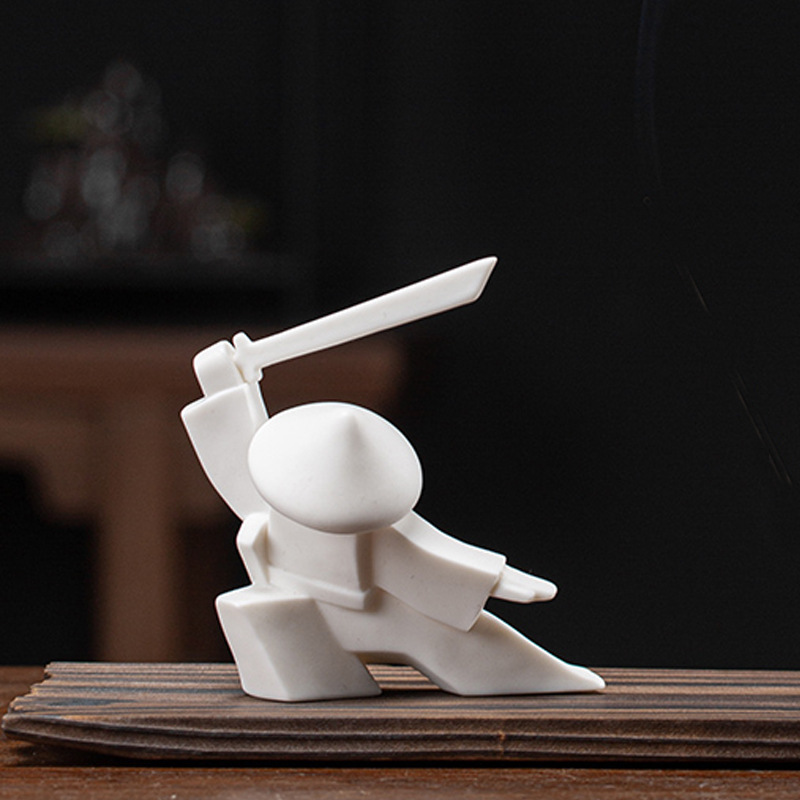 Swordsman-家の装飾用のセラミックサムライの彫像,高 - Home Decor Humacao のレビューと価格