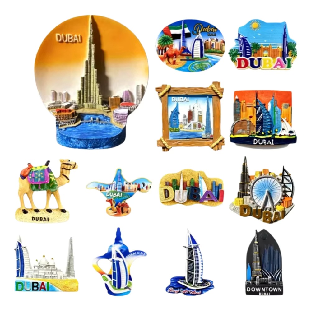 UAEドバイ3D手描き樹脂製冷蔵庫マグネット観光土産冷蔵庫ス - Home Decor Uae のレビューと価格
