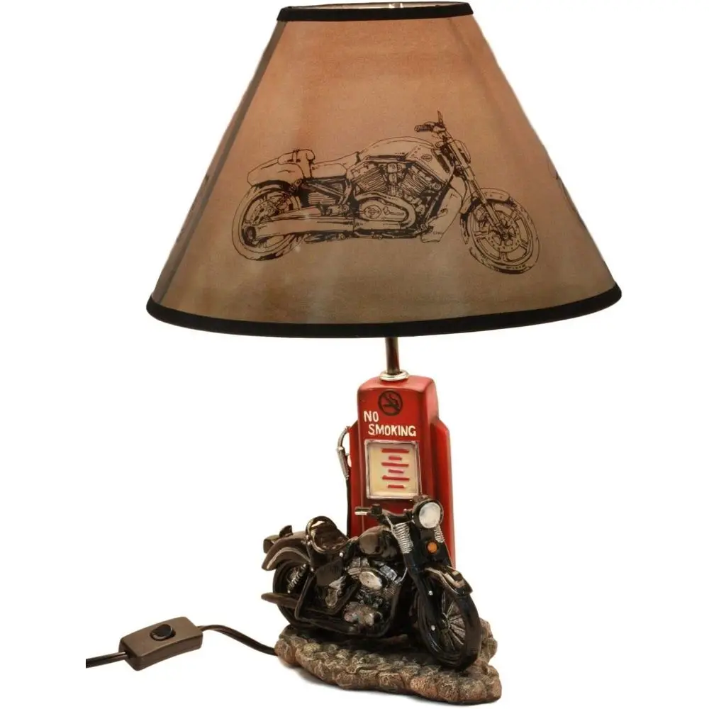 ヴィンテージレトロブラックオートバイガスポンプデスクランプ（ - Home Decor Lighting のレビューと価格