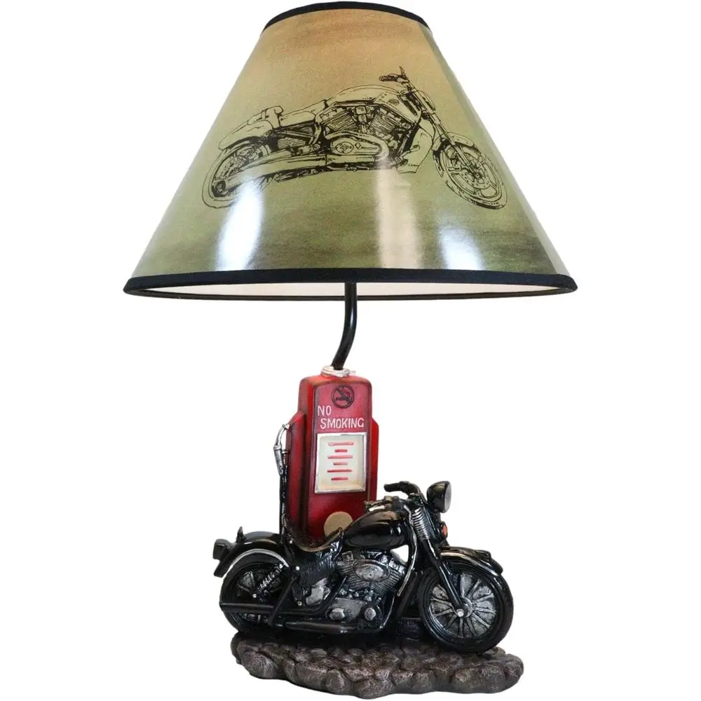 ヴィンテージレトロブラックオートバイガスポンプデスクランプ（ - Home Decor Lighting のレビューと価格
