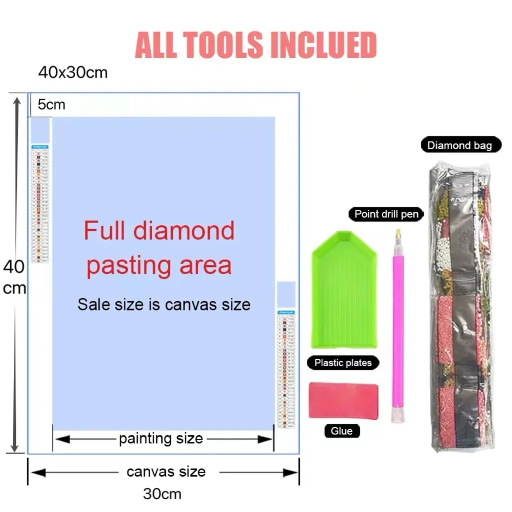 5d DIY ダイヤモンドアート絵画キットアムステルダム東京 - Home Decor Vancouver のレビューと価格
