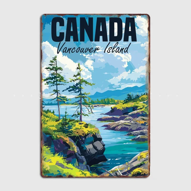 バンクーバー島カナダ旅行景勝地ポスターメタルプラークブリキ看 - Home Decor Vancouver のレビューと価格