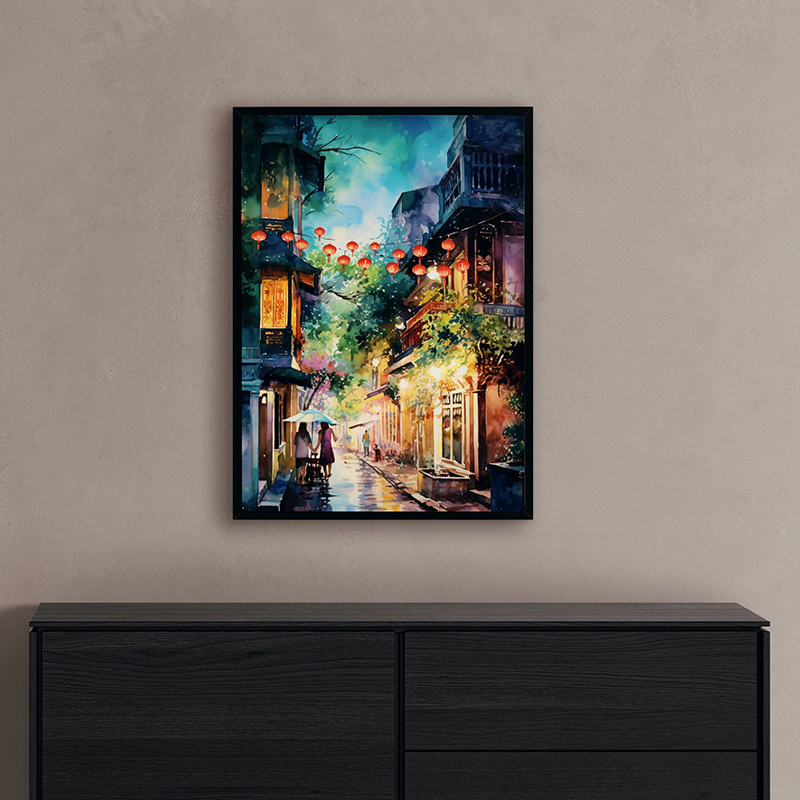 ベトナムの村ポスター アジア市場の風景 キャンバス絵画 ヴィ - Home Decor Market のレビューと価格