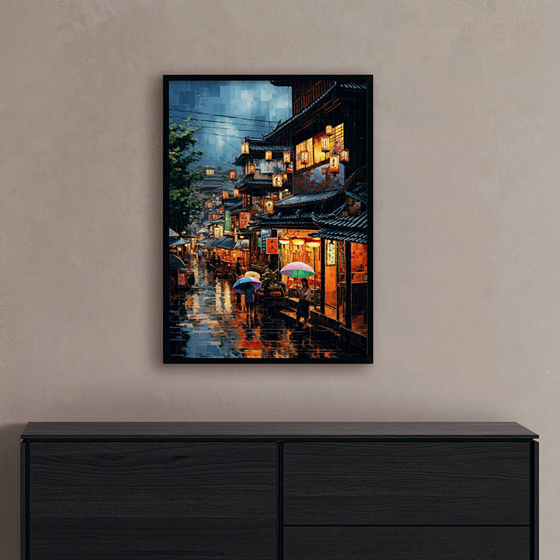 ベトナムの村ポスター アジア市場の風景 キャンバス絵画 ヴィ - Home Decor Market のレビューと価格