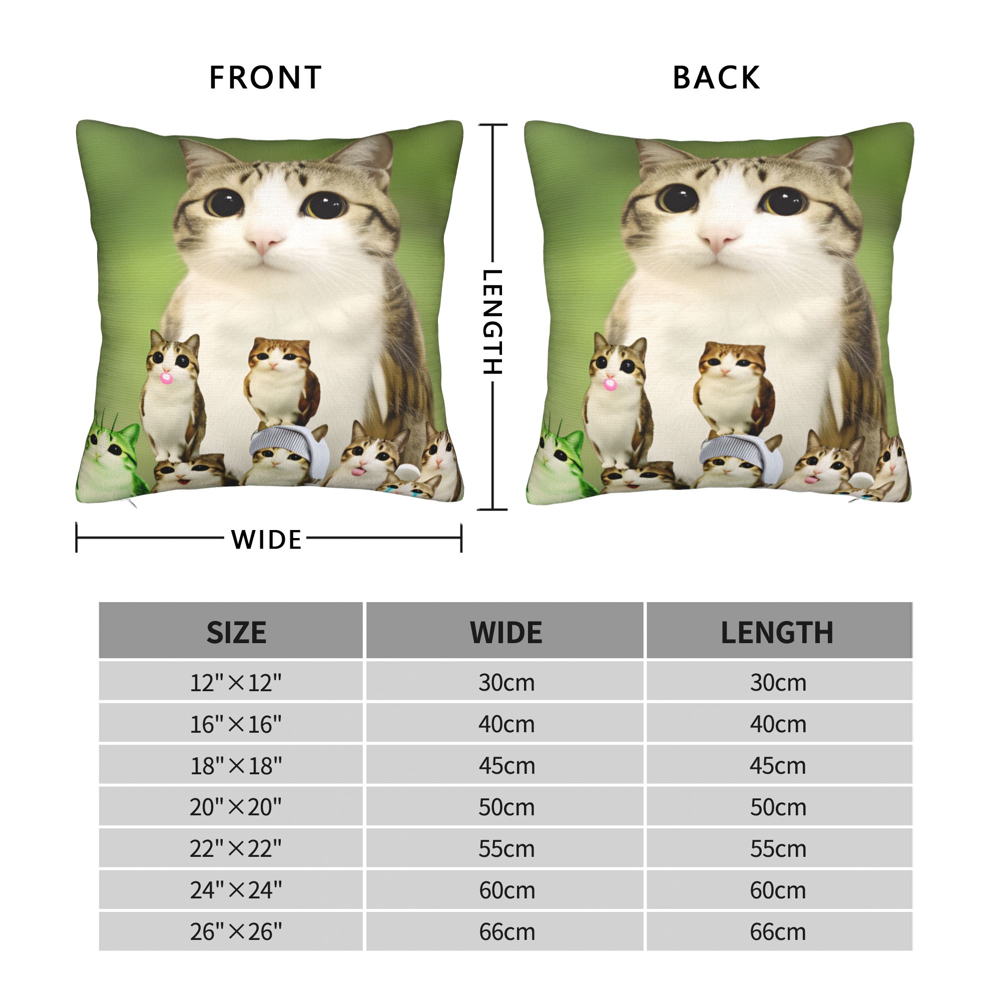 枕カバー面白いニャー猫家族png-1-40389755006 - Home Decor Png のレビューと価格