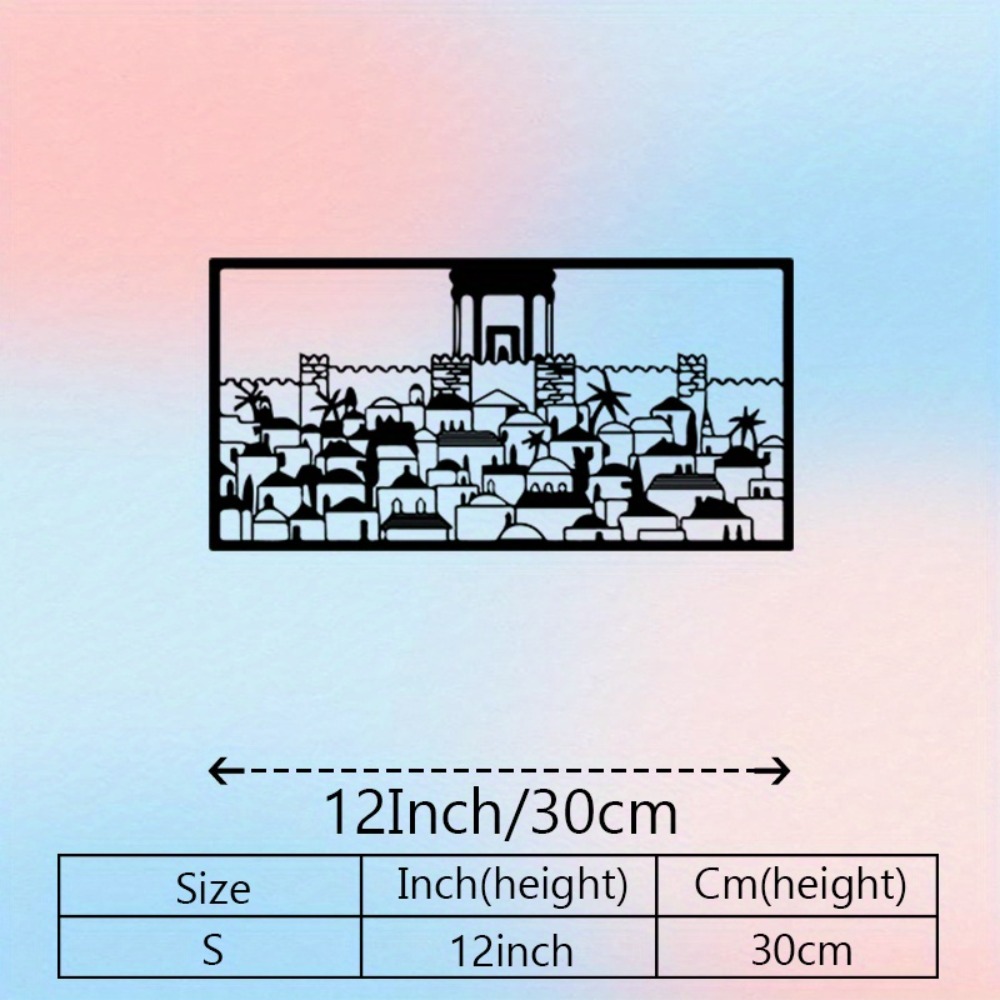 CIFBUY 金属製ウォールアート エルサレム壁画像 ユダヤ - Home Decoration のレビューと価格